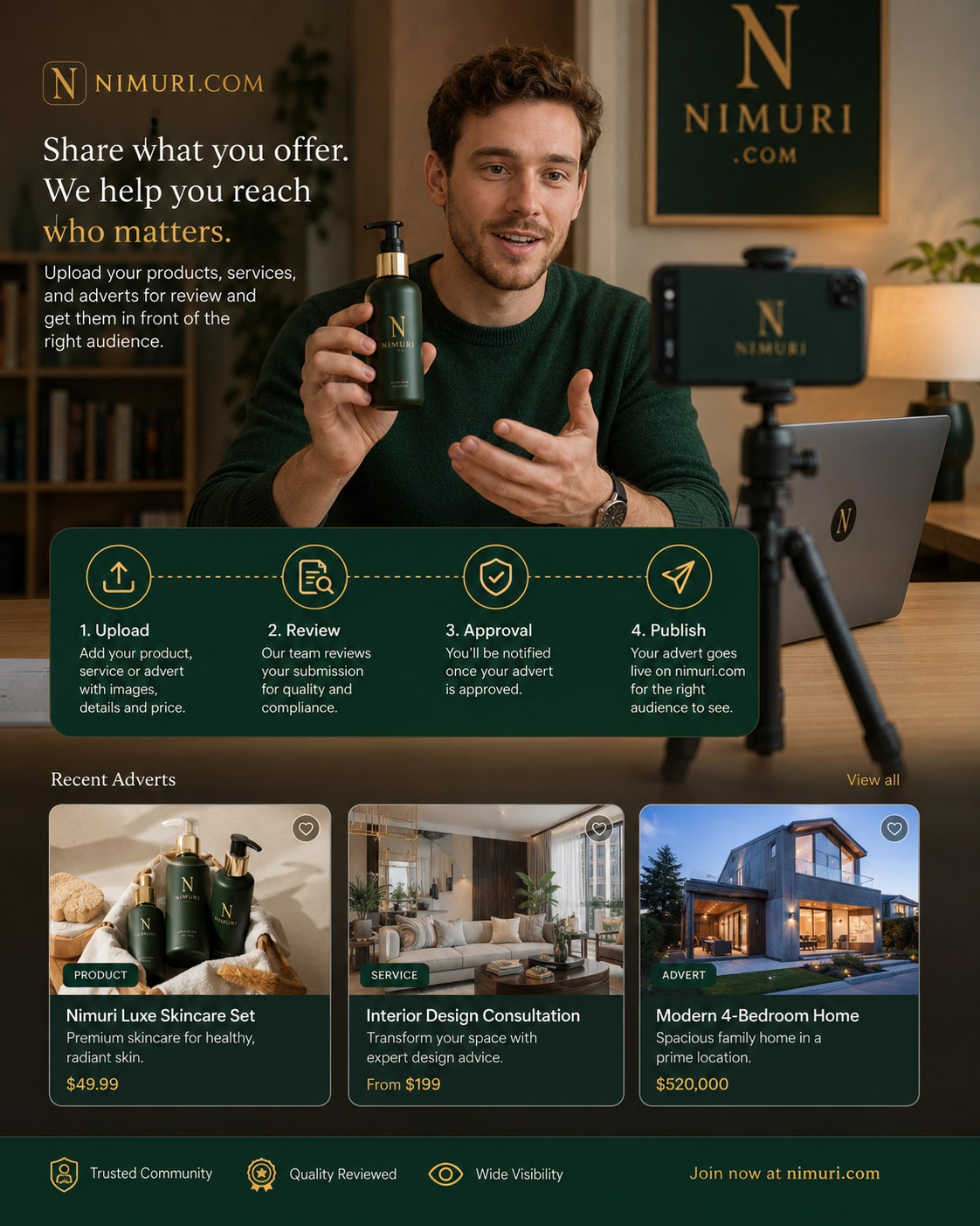 Advert upload